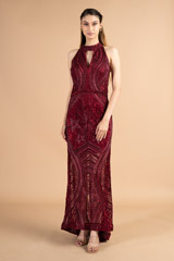 Red Embellished Gown4061 video